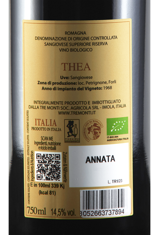 Sangiovese di Romagna Riserva Thea Bio