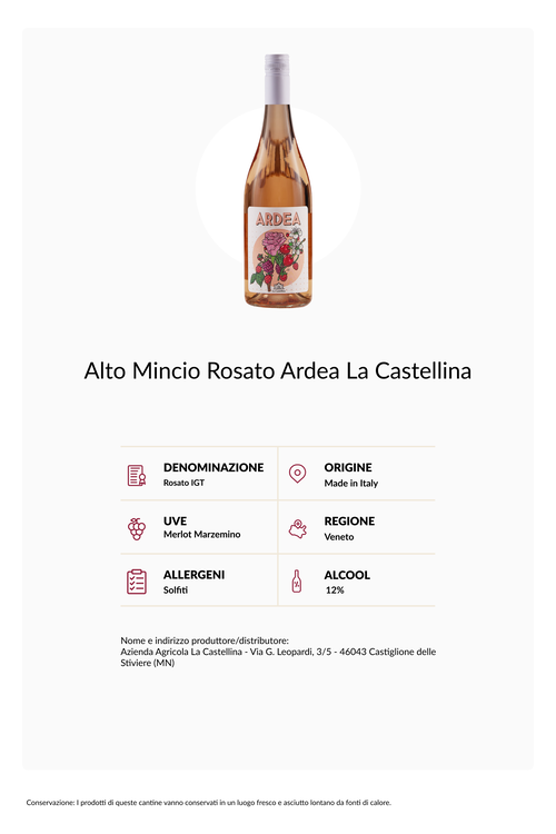 Confezione 6 bottiglie Alto Mincio Rosato Ardea La Castellina