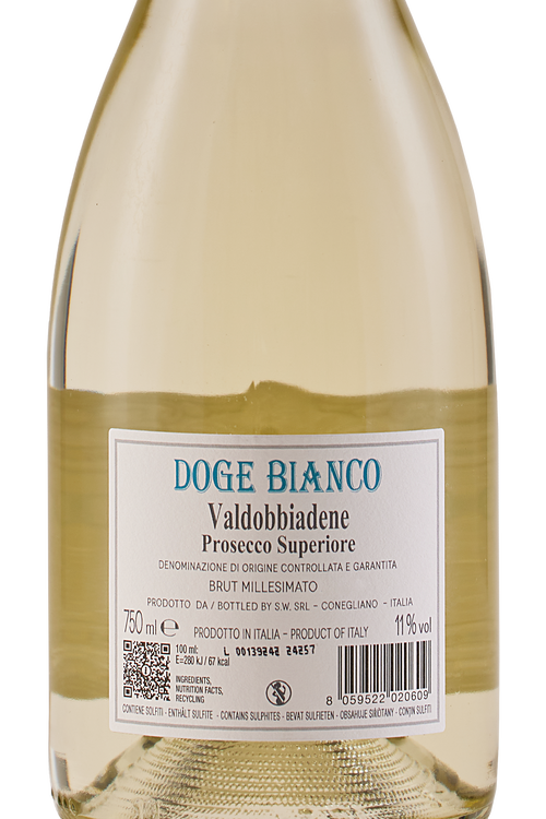 Prosecco Valdobbiadene Superiore Brut Velina Doge Bianco