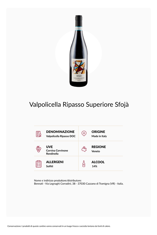 Box of 6 bottles Valpolicella Ripasso Sfojà