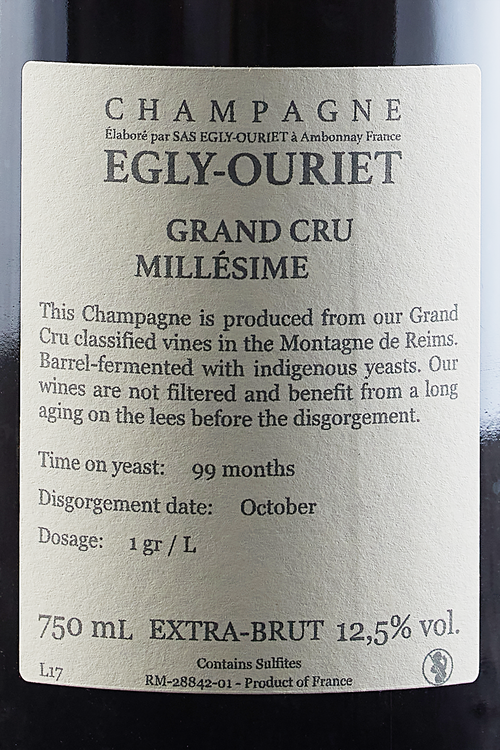 Champagne Grand Cru Extra Brut Mill&eacute;sime