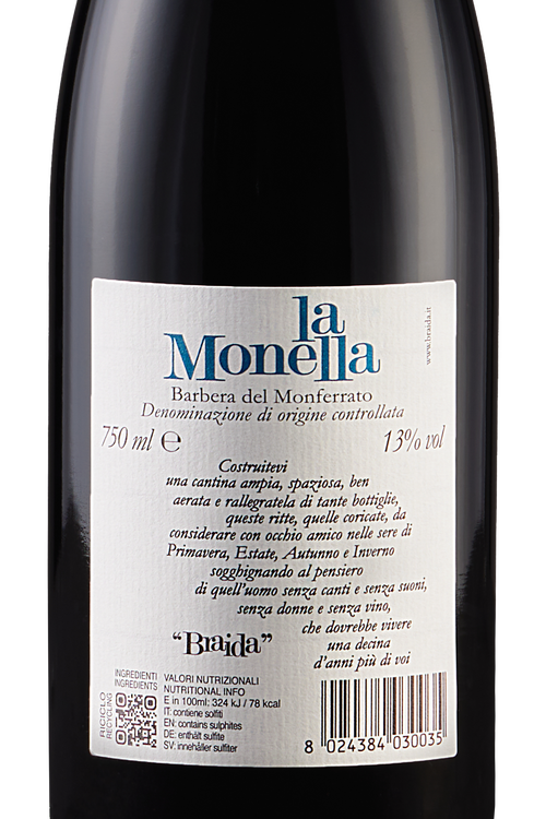 Barbera del Monferrato frizzante La Monella