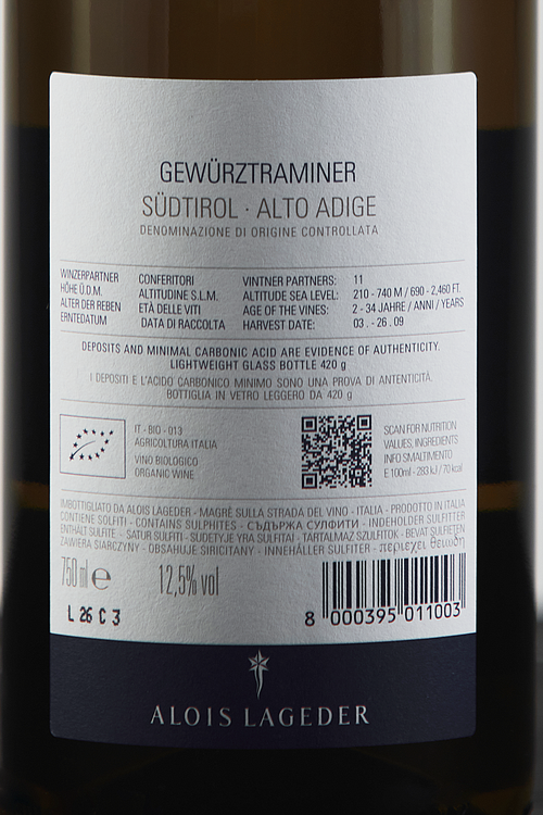 Alto Adige Gew&uuml;rztraminer Bio