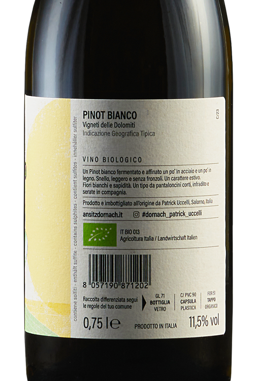 Vigneti delle Dolomiti Pinot Bianco In Caso di Sete bio