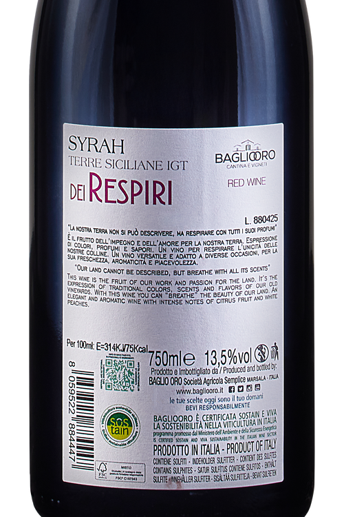 Terre Siciliane Syrah dei Respiri