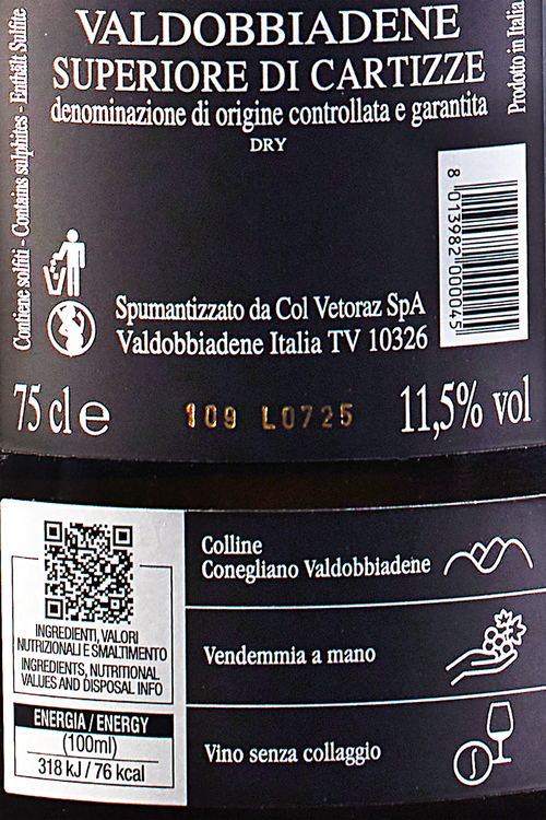 Prosecco Valdobbiadene Superiore Di Cartizze Dry