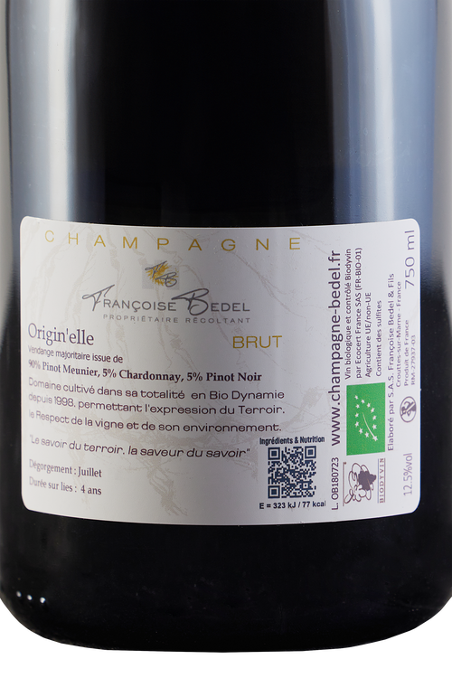 Champagne Extra Brut Origin'Elle
