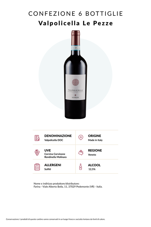 Confezione 6 bottiglie Valpolicella Le Pezze
