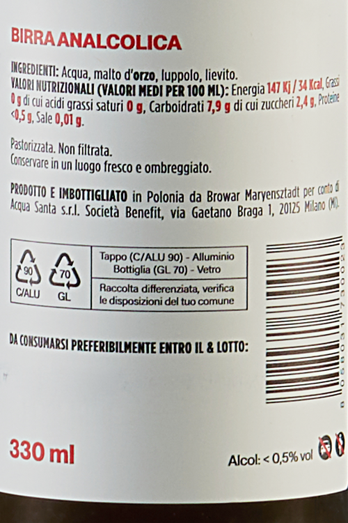 Birra Analcolica Beer Lover