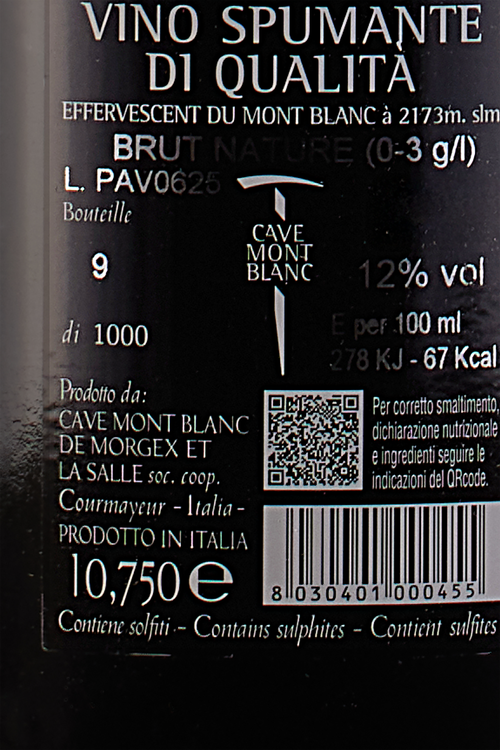 Valle d'Aosta Blanc de Morgex et de la Salle Pas Dos&eacute; Cuvee des Guides