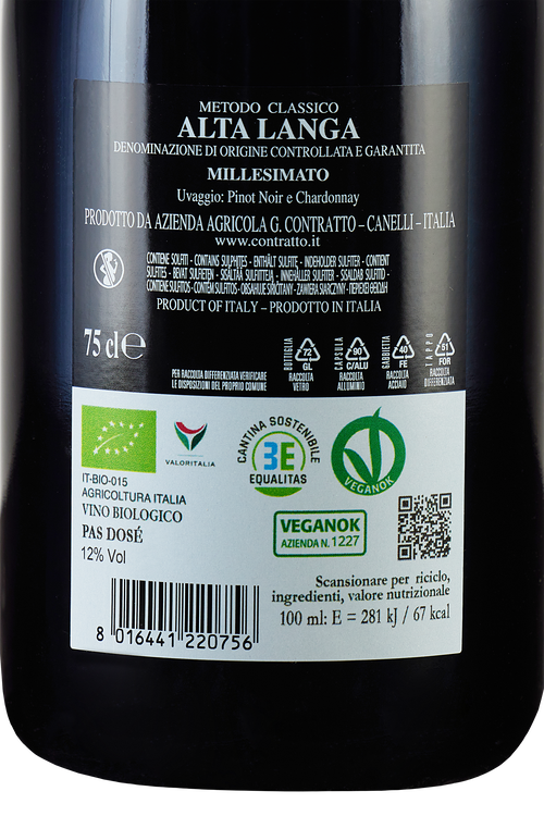 Alta Langa Millesimato Pas Dos&eacute; Bio