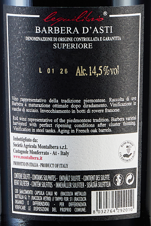 Barbera D'Asti Lequilibrio