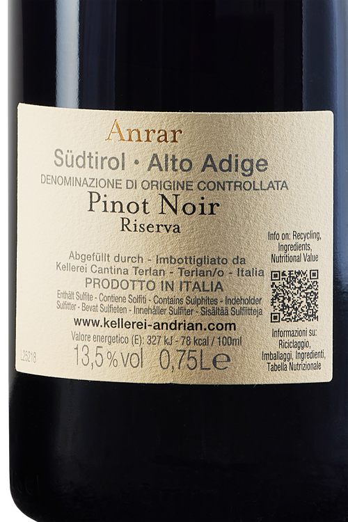 Alto Adige Pinot Nero Riserva Anrar