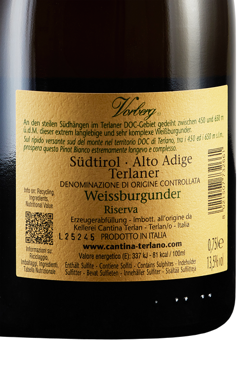 Alto Adige Pinot Bianco Riserva Vorberg