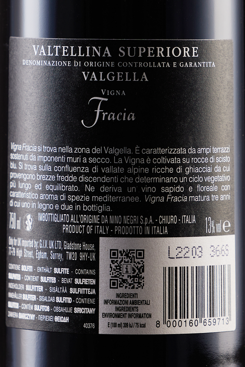 Valtellina Superiore Valgella Vigna Fracia