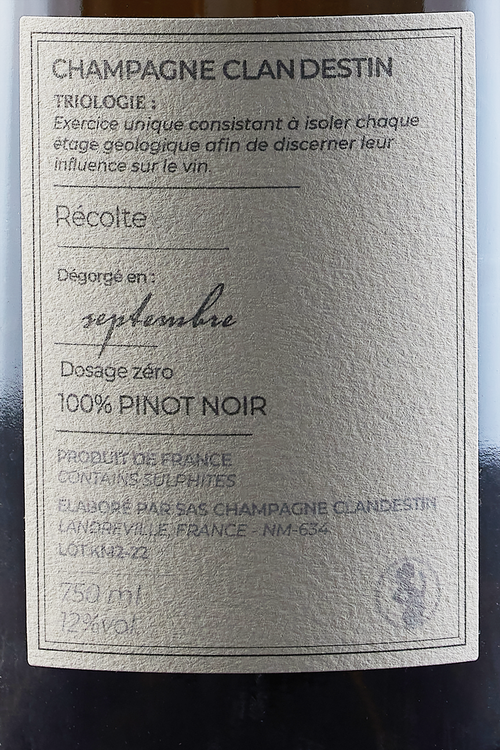 Champagne Brut Nature Trilogie Km-2