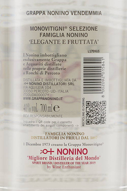 Grappa Vendemmia Bianca