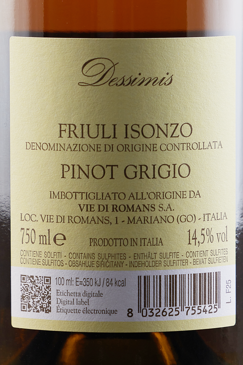 Friuli Isonzo Pinot Grigio Dessimis