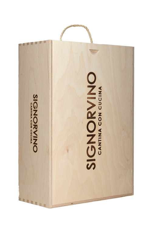 Cassetta legno tre bottiglie