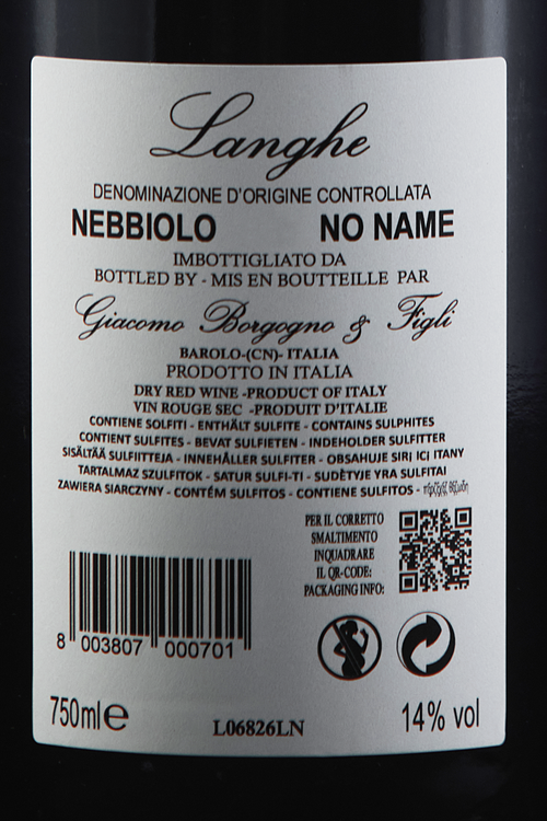 Langhe Nebbiolo No Name Bio