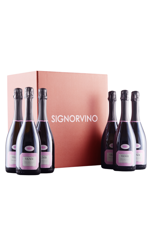 Box of 6 bottles Prosecco Ros&eacute; Vign&eacute;r
