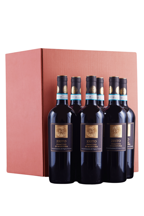 Confezione 6 bottiglie Primitivo di Manduria Zesto