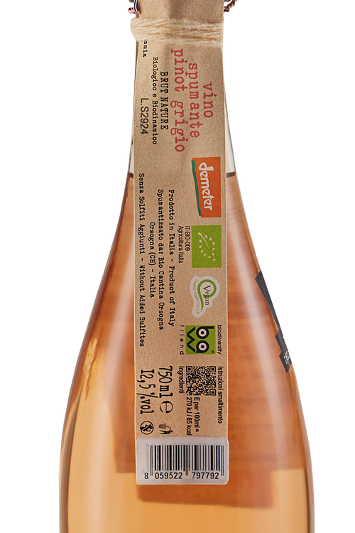 Vsq Brut Nature Pinot Grigio Lunaria Ancestrale bio