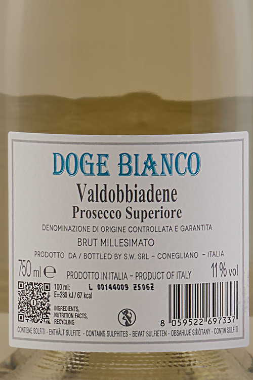 Prosecco Valdobbiadene Superiore Brut Doge Bianco