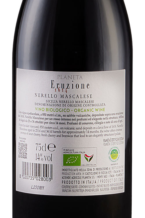 Sicilia Nerello Mascalese Eruzione 1614 Bio