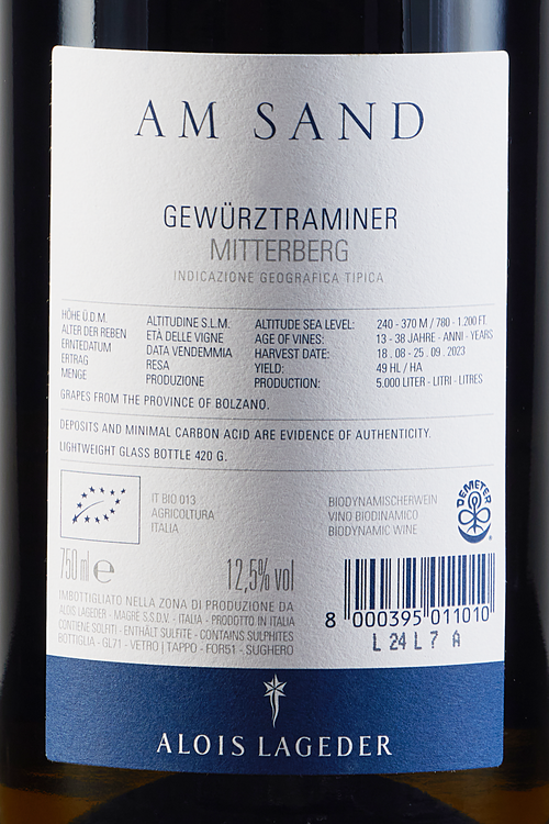 Alto Adige Gew&uuml;rztraminer Am Sand Bio