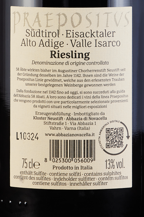 Alto Adige Valle Isarco Riesling Praepositus