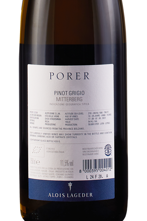 Vigneti delle Dolomiti Porer bio