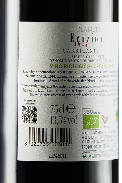 Sicilia Eruzione 1614 Carricante Bio