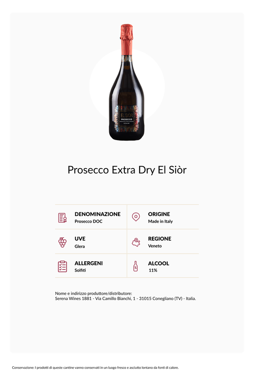 Box of 6 bottles Prosecco Extra Dry El Siòr