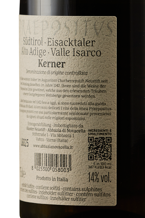 Alto Adige Valle Isarco Kerner Praepositus