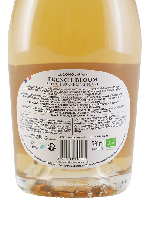 Spumante Dealcolato French Bubbly Le Blanc Bio